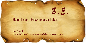 Basler Eszmeralda névjegykártya